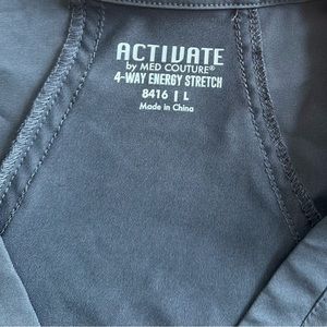 Women’s Large MED COURTURE Activate Charcoal Grey Scrub set